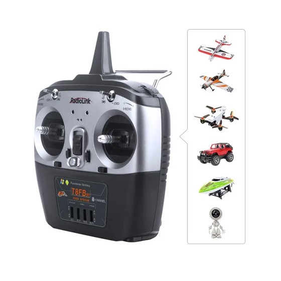 Émetteur Radiolink T8FB BT 2.4G 8CH avec récepteur R8EF pour avion RC, accessoires de voiture